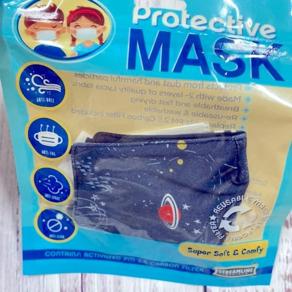 Kids breathable face mask with carbon filter new in package - Picture 2 of 5